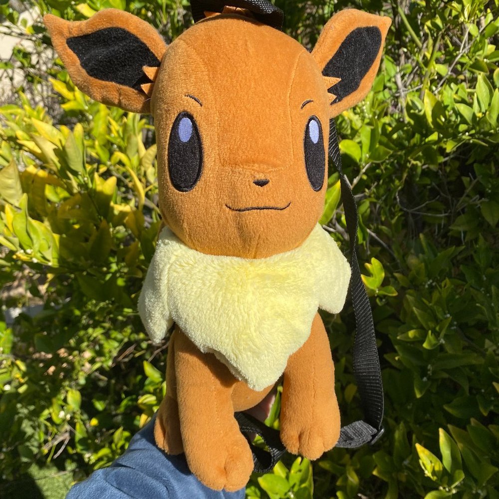 Pokemon Eevee Plush Stuffed Animal Backpack Bag FAB Starpoint NY 2016 12.5"